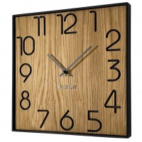 Drevené nástenné hodiny Wood Square z236a, 30cm